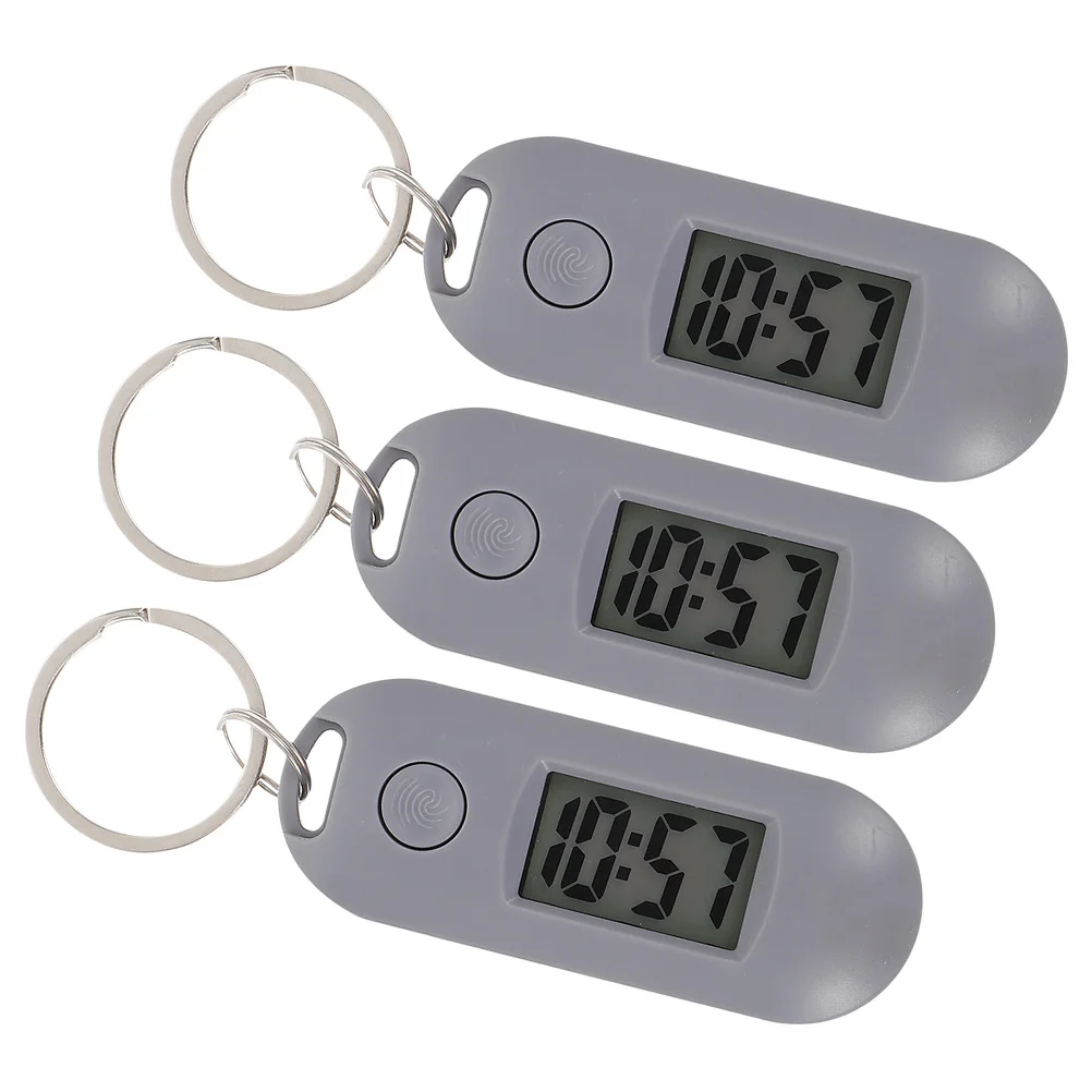 3 Pcs Key Chain Watch Digital Keychain Watches Hanging Students for Plastic Practical Ring Man Pocket