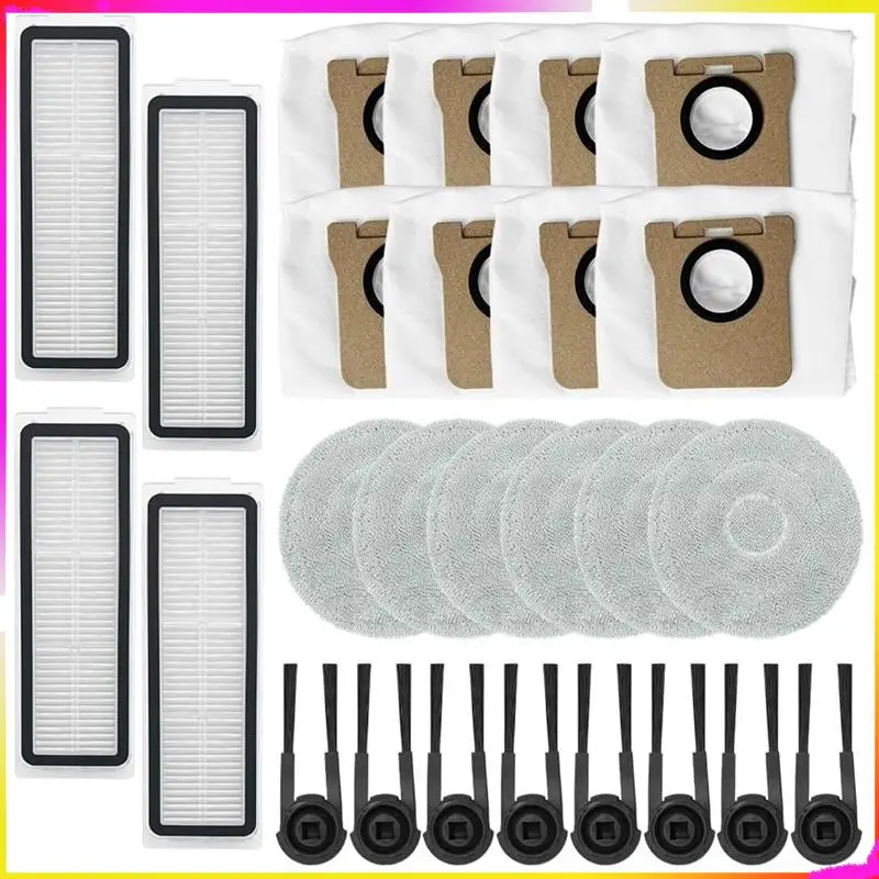 M04K Kit Accessori essenziali di ricambio per aspirapolvere robot Mijia M40S/OV31CN-Spazzola laterale, filtro Hepa, panno per scopa, sacchetti per la polvere