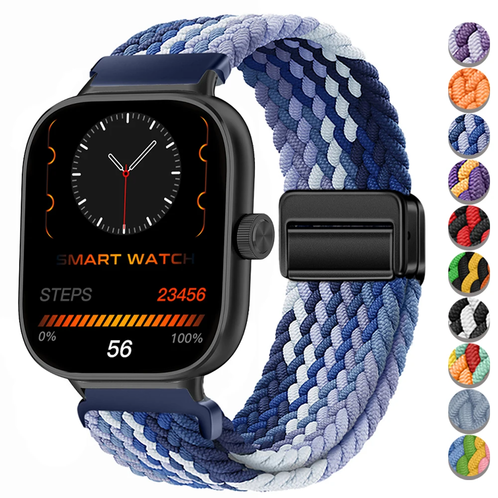   Magnetisches Geflochtenes Nylon-Schlaufenarmband für Xiaomi Redmi Watch 4 5 Verstellbares Sport-Ersatzarmband Correa Armband Mi Band 9 8 Pro