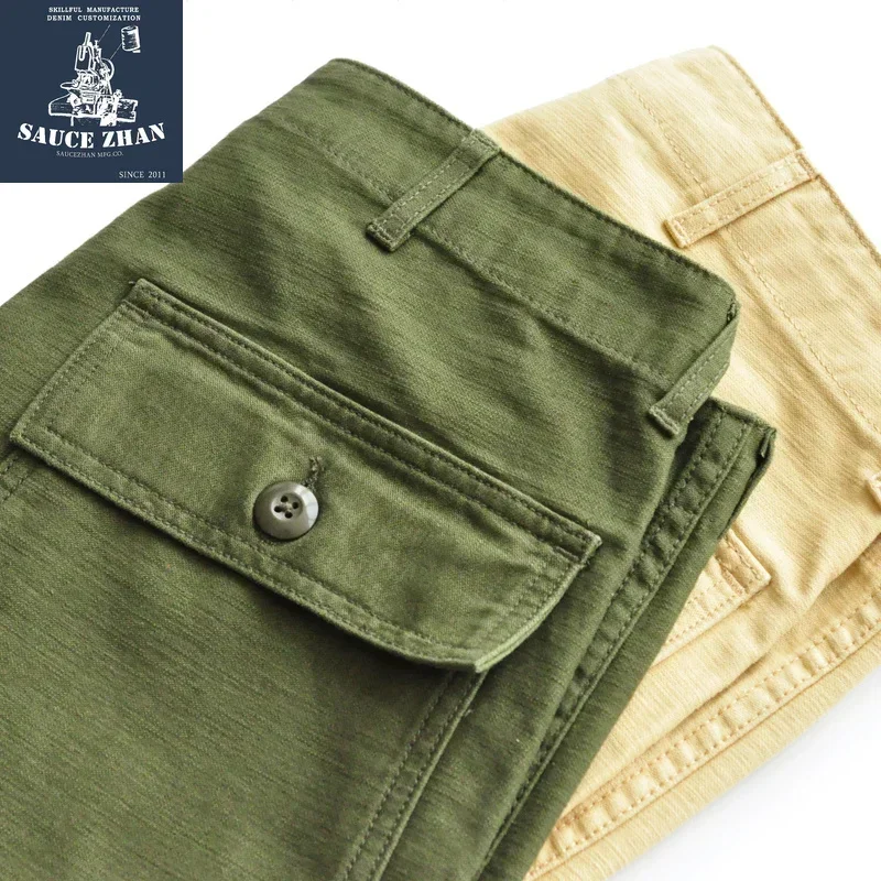 SauceZhan-pantalones de panadero OG107 para hombre, pantalones cortos del Ejército de EE. UU., Vietnam, HBT, Estilo VINTAGE, Militar