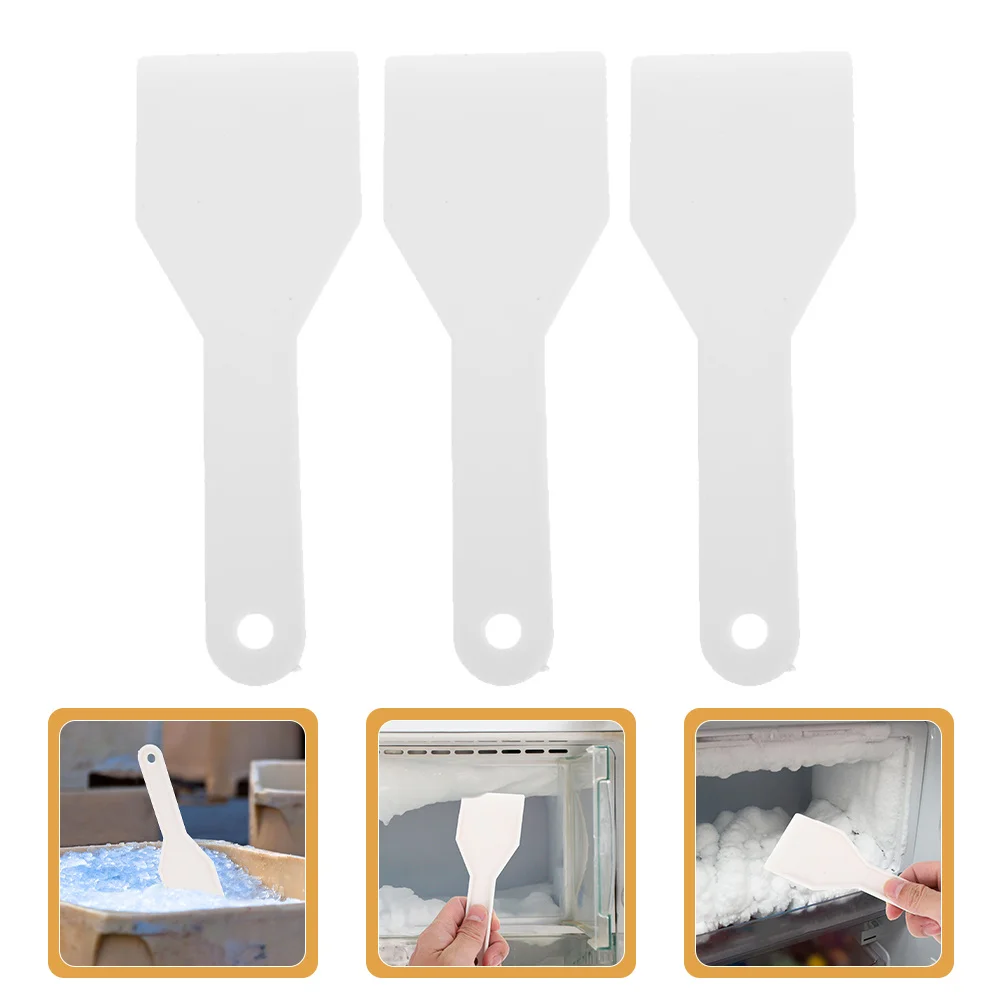 

6pcs Plastic Ice Shovel Round Edge Portable Handheld Deicing Freezer Refrigerator Car Windshield Scraper Tool