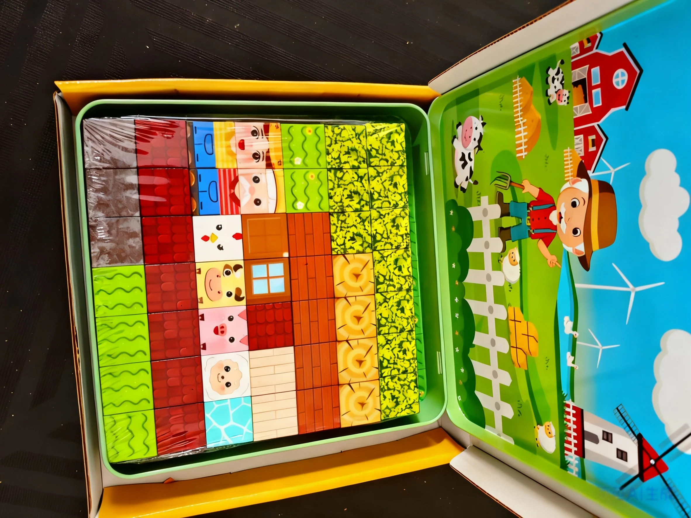 Ensemble de construction de blocs magnétiques-éducation précoce des enfants voyage Portable 49 pièces boîte en fer ensemble de blocs cubiques blocs de construction G
