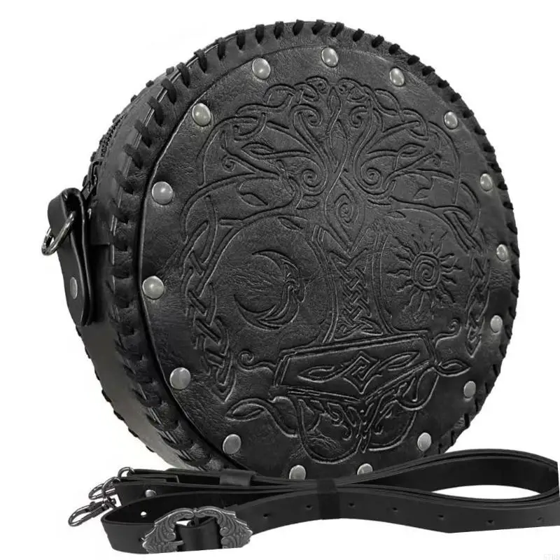 

Vintage Medieval Waist Pouches Side Pack With Belt For Women Halloween Medieval Leather Belt with Leather Waist Bag 57BD