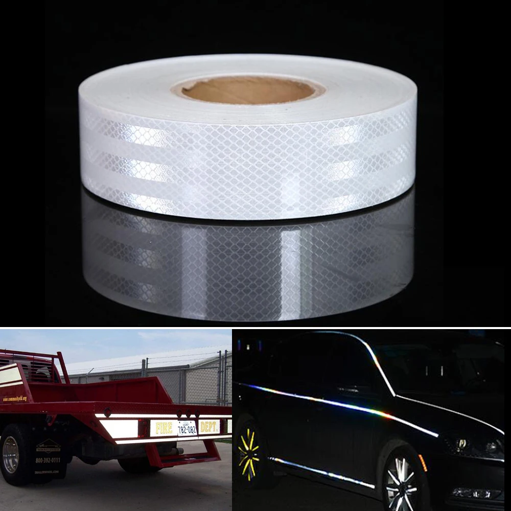 Reflective Strip Truck Trailer Reflective Tape Sticker Warning Strip Sign Night Driving Safety