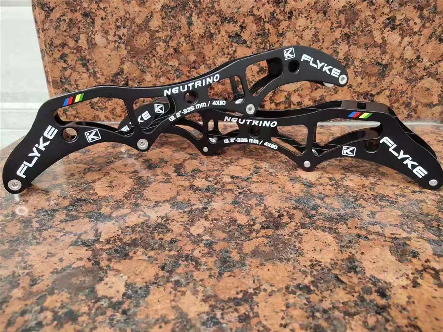 FLYKE NEUTRINO Speed Inline Skate Frames, Chassi Profissional de Alumínio, Patinação Patines, 3x100 110 125mm Rodas, 4x90mm, 100mm, 110mm