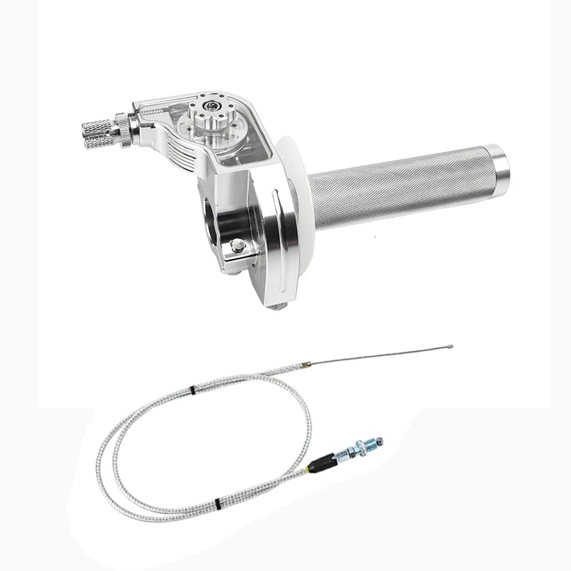 Universal 22mm CNC Aluminum Accelerator Throttle Twist Grips Handlebars Cable For Motorcycle Moped Scooter ATV Quad Bike M10*1.