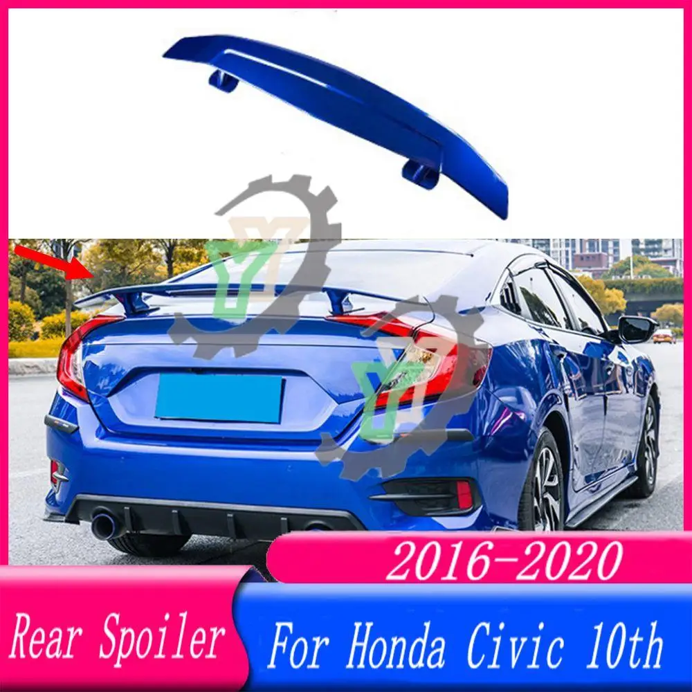 High Quality ABS Plastic Car Rear Trunk Spoiler Rear Wing Lip Trim For Honda Civic 10th 2016 2017 2018 2019 2020 Car Accessory