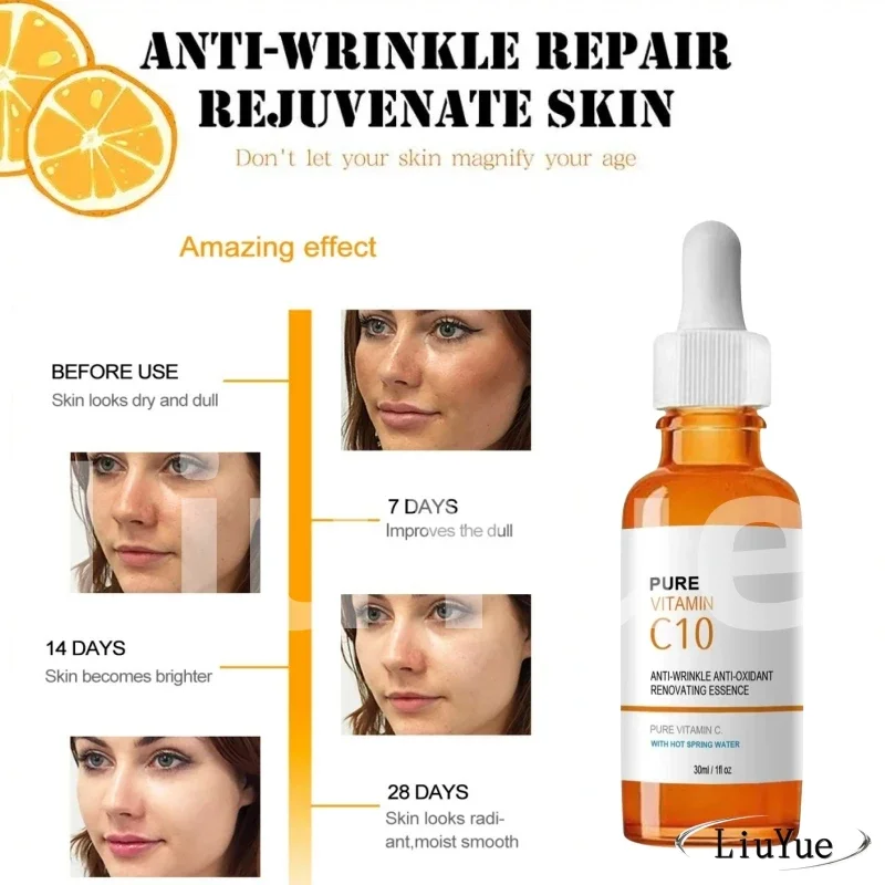 Vitamin C Serum for Face Quickly Remove Dull Essence Fade Fine Lines Korean Skin Care Smooth Facial Lifting Moisturizing Serum