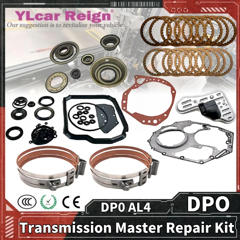 DPO DP0 AL4 Auto Transmission Master Rebuild Main Overhaul Repair Kit Clutch Friction Steel Plate Piston Filter for Peugeot