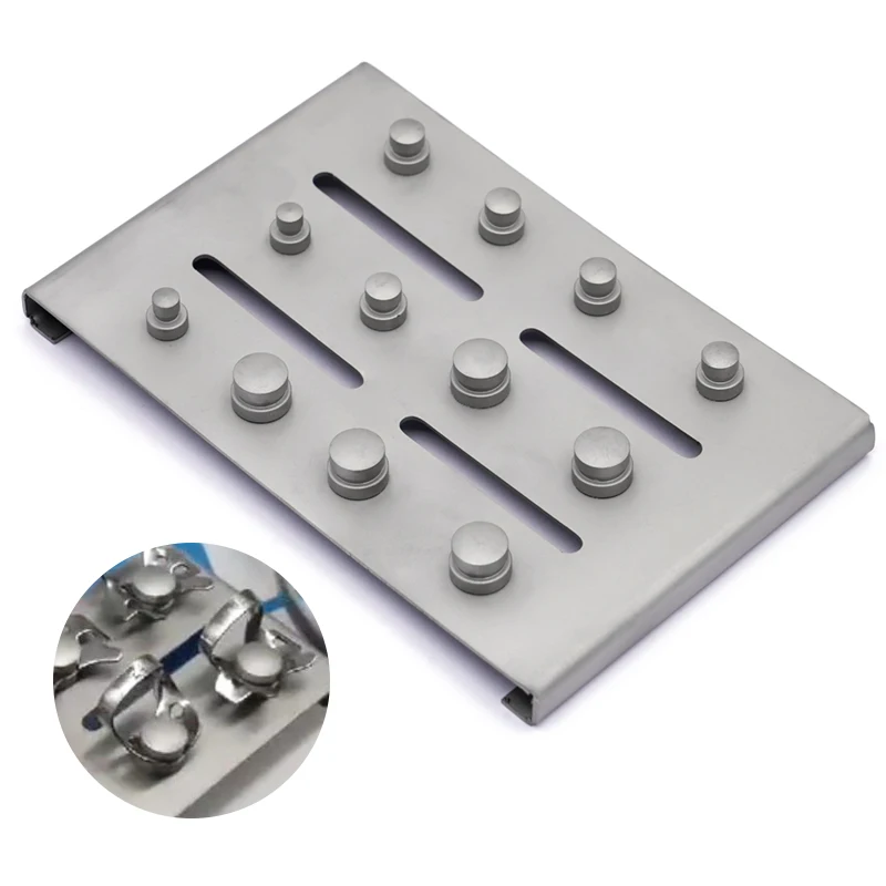 

Dental Dam Clamps Holder Stainless Steel Endodontic Rubber Barrier Clip Sterilization Tray Surgical Instruments Tools