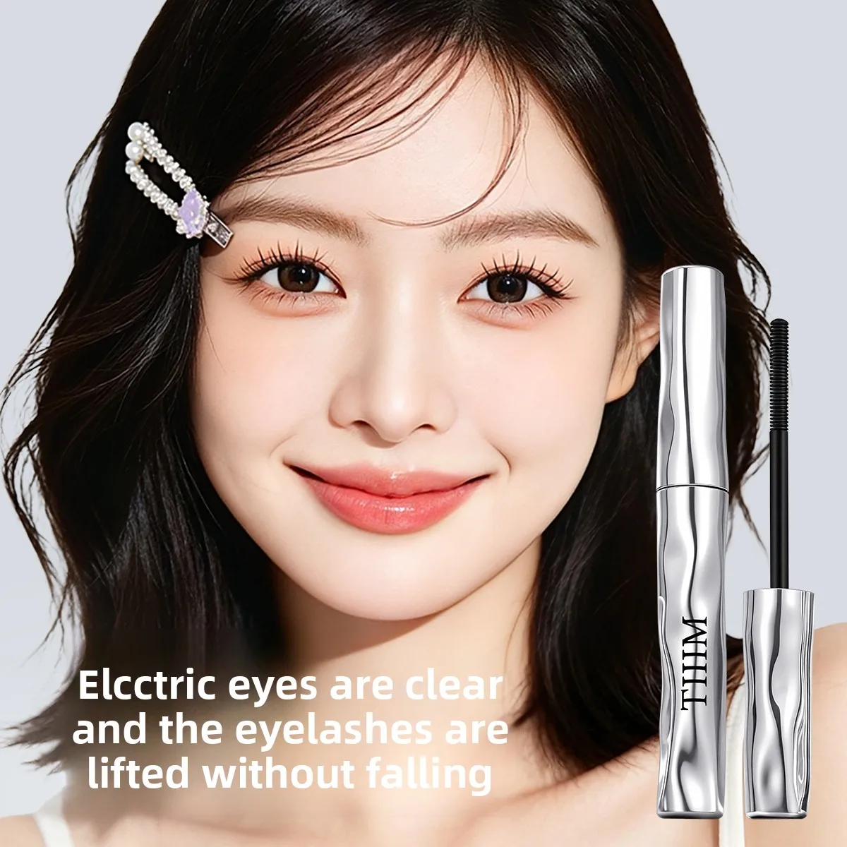 Natural Black Mascara — Spiral Brush Head, Long-lasting & Waterproof, Keeps Lashes Curled All Day.