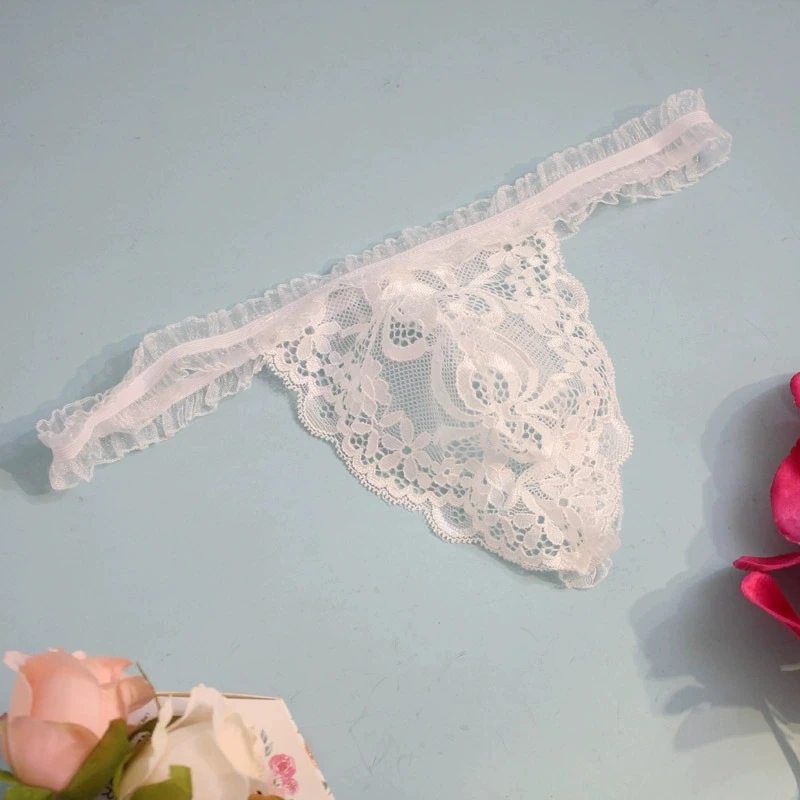 

Man's Lace T-briefs BF ABDL Group Lovely Panties Private FKK Party