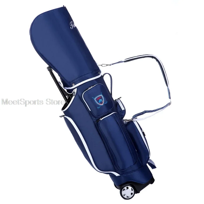 Retractable Golf Bag High Capacity Stand Caddy Airbag Outdoor Golf Bag Travelling Aviation Package With Wheel Lightweight Pack