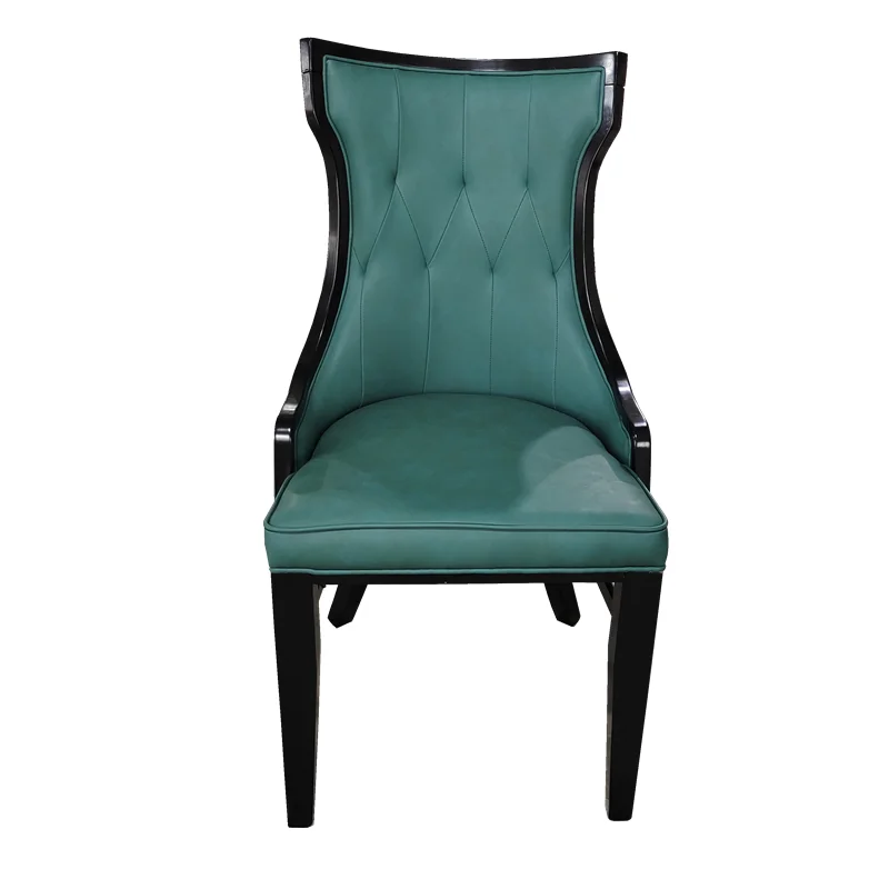 

Высококачественный клубный домик для переговоров, современный стул из цельного дерева, мягкая сумка, спинка, домашний отель, ресторанный стул, кожаный стул из искусственной кожи