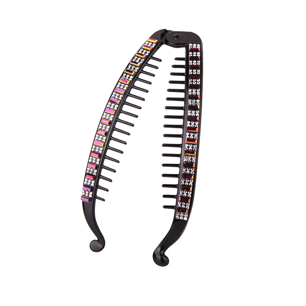 

3pcs Rhinestones Hair Clips Women Hairpins Ponytail Holder Creative Bride Fish Shape Non Slip Durable Reusable Styling Tool For