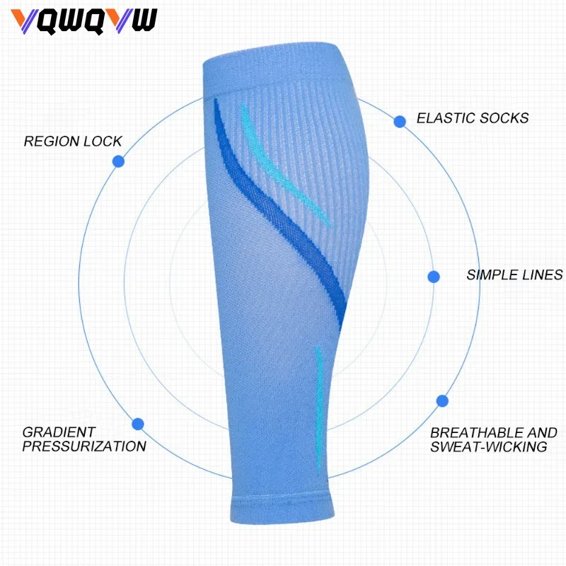 1Pair Calf Compression Sleeve Men and Women - 20-30mmHg Shin Splint Compression Sleeve Recover Varicose Veins