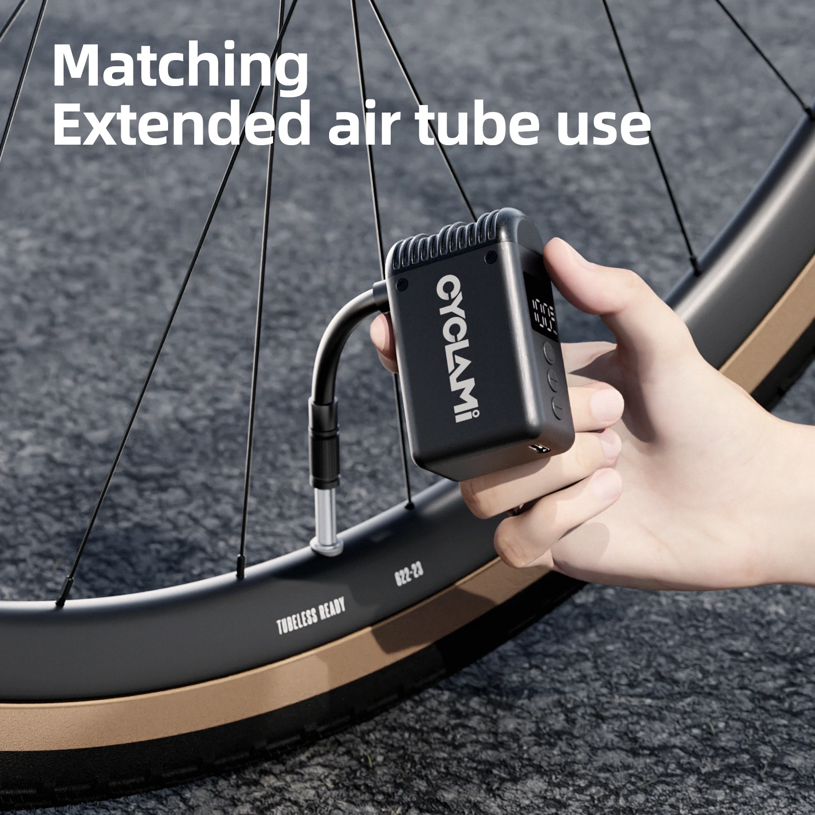 CYCLAMI A2 مضخة دراجة صغيرة محمولة قابلة للشحن منفاخ هواء 100 رطل لكل بوصة مربعة نوع-C ملحقات الدراجة لإطارات شريدر بريستا A2MINI