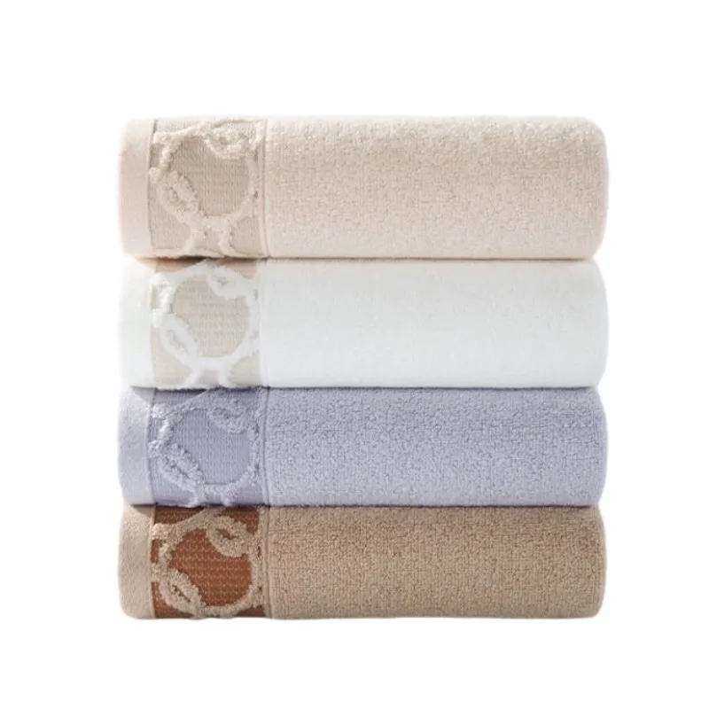 Set of 2/4 Luxury Jacquard Cotton Towels Skin-Friendly Bath Face Hand Beach Towels Hotel Home Daily Use Towels 타월