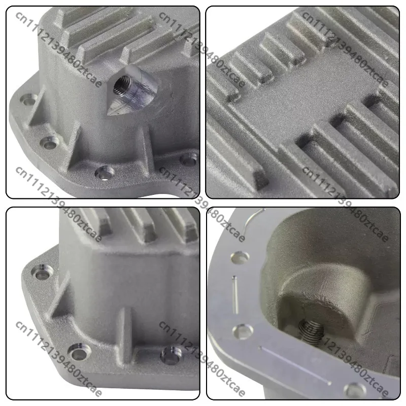 **** Automotive Aluminum Alloy Engine Oil Sump Pan, Vehicle Engine Oil Bottom Tray, Aftermarket Replacement Accessory