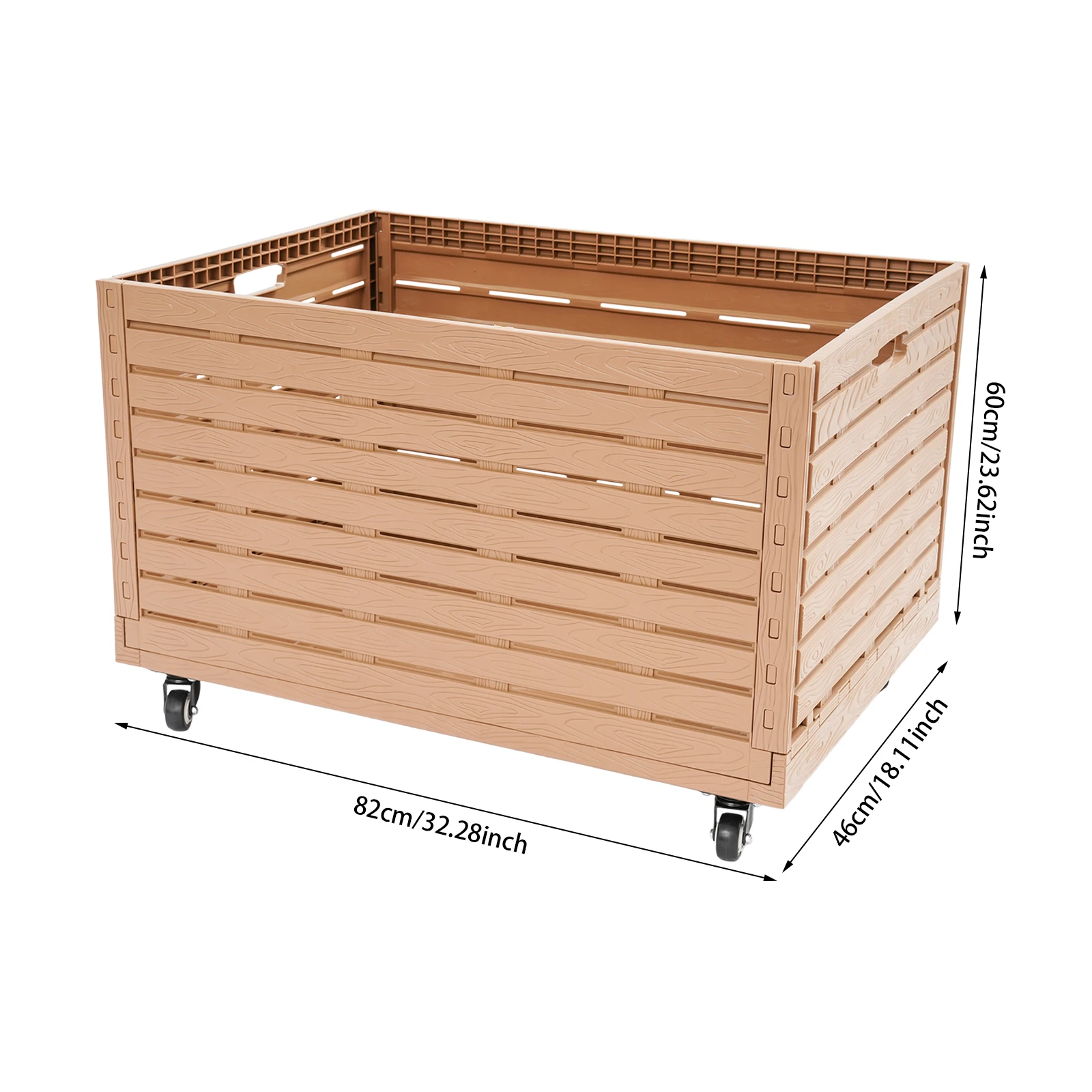 Large Capacity Foldable Storage Bins with Wheels