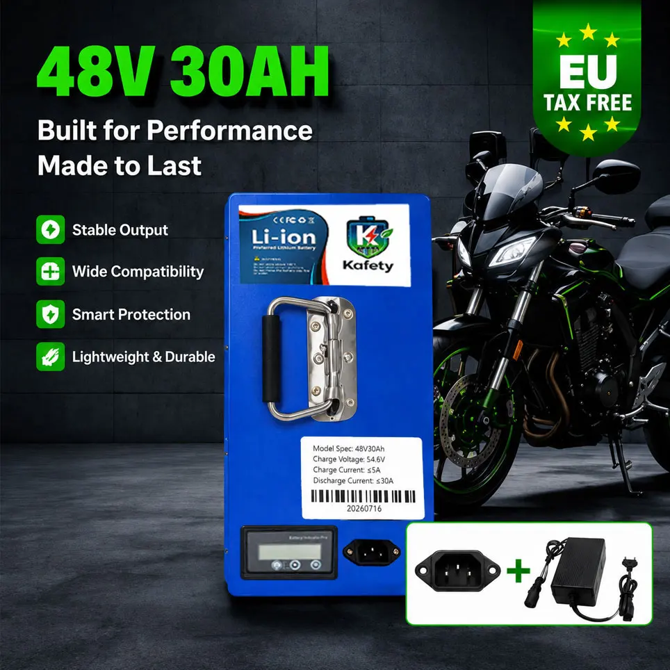 Neuer 48V 18650 Li-Ionen-Akku 30AH für 500W-3000W Roller, eingebautes BMS + 56,4V 2A Ladegerät