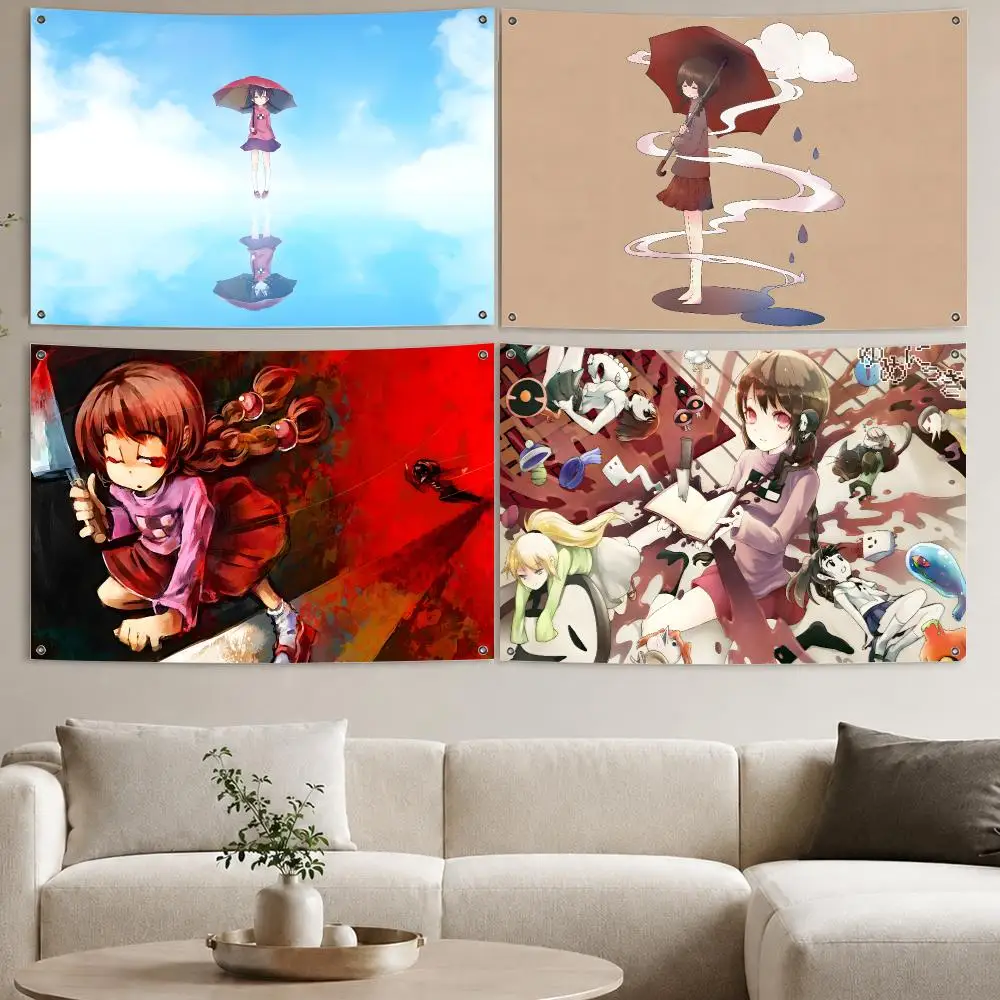 Game Y-Yume Nikki Flags Aesthetic Wall Tapestry Printed Wall Hanging Living Room Party Outdoor Decor