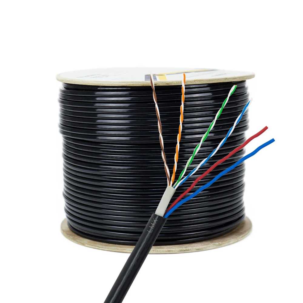 

Computer Ethernet Cable Cat 5e Lan Cable 300m High Quality Outdoor 4pair Cat5e LAN CABLE With Power Wire