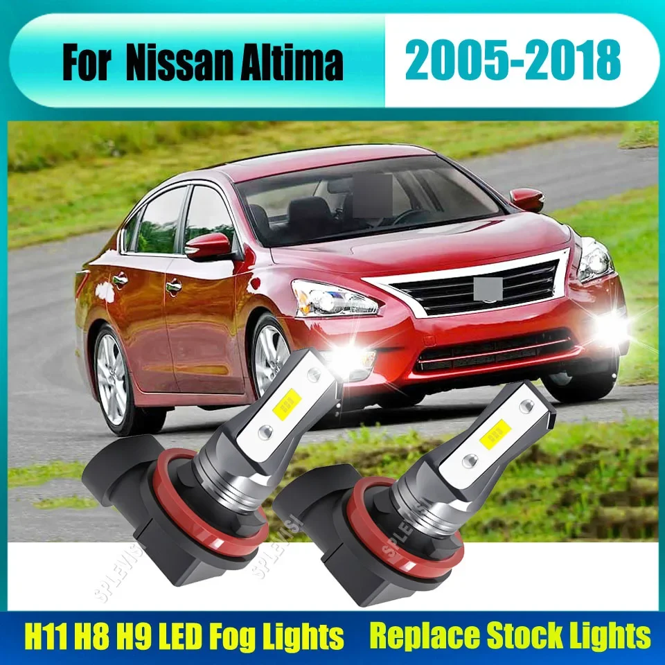 H11 H8 H9 Whtie LED Fog Lights-Stable Performance & Perfect Beam For Nissan Altima 2005 2006 2007 2008 2009 2010 2011 2012-2018