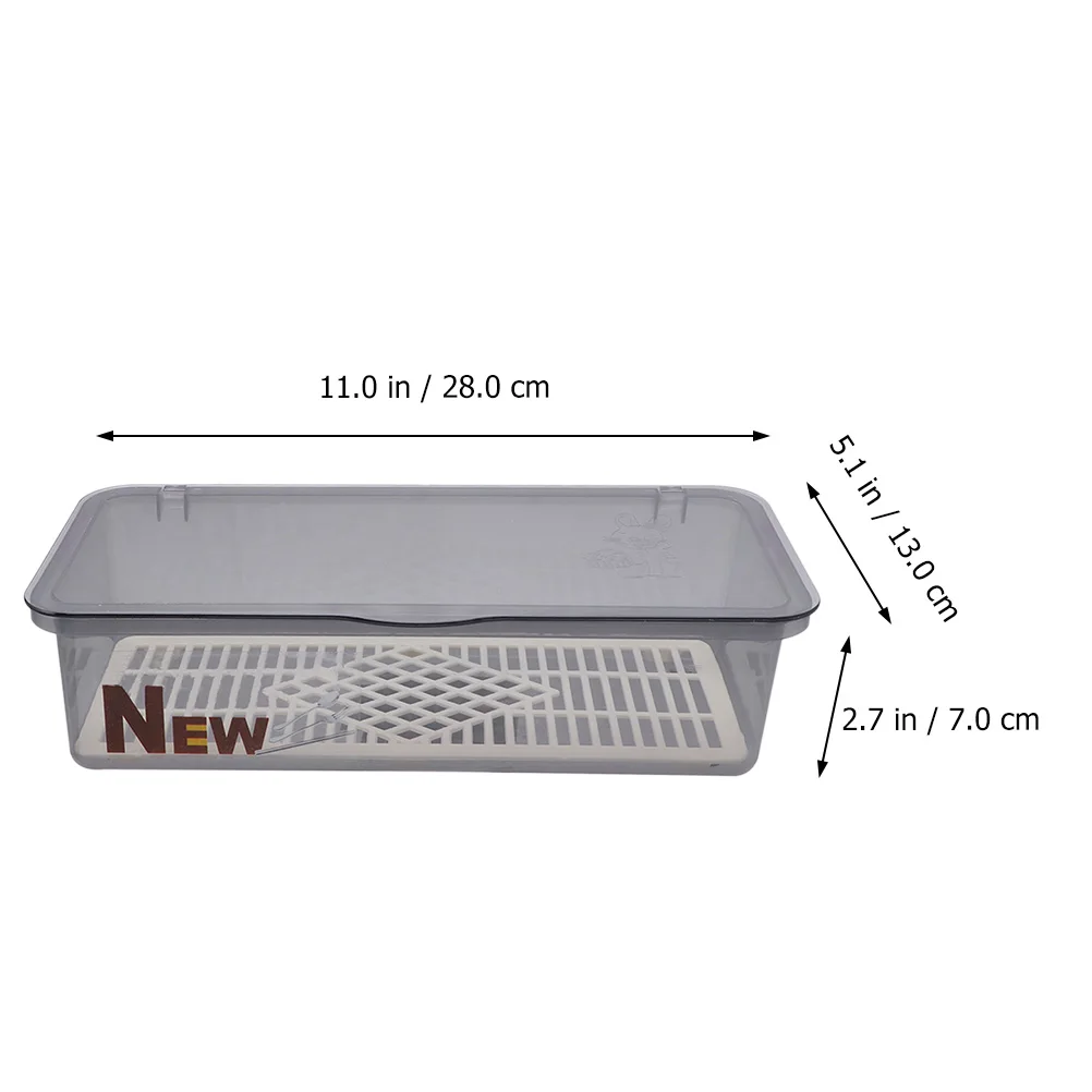 3Pcs Flatware Storage Tray Draining Tableware Organizer for Kitchen Drawer with Lid Waterproof Chopstick Container Case Holders