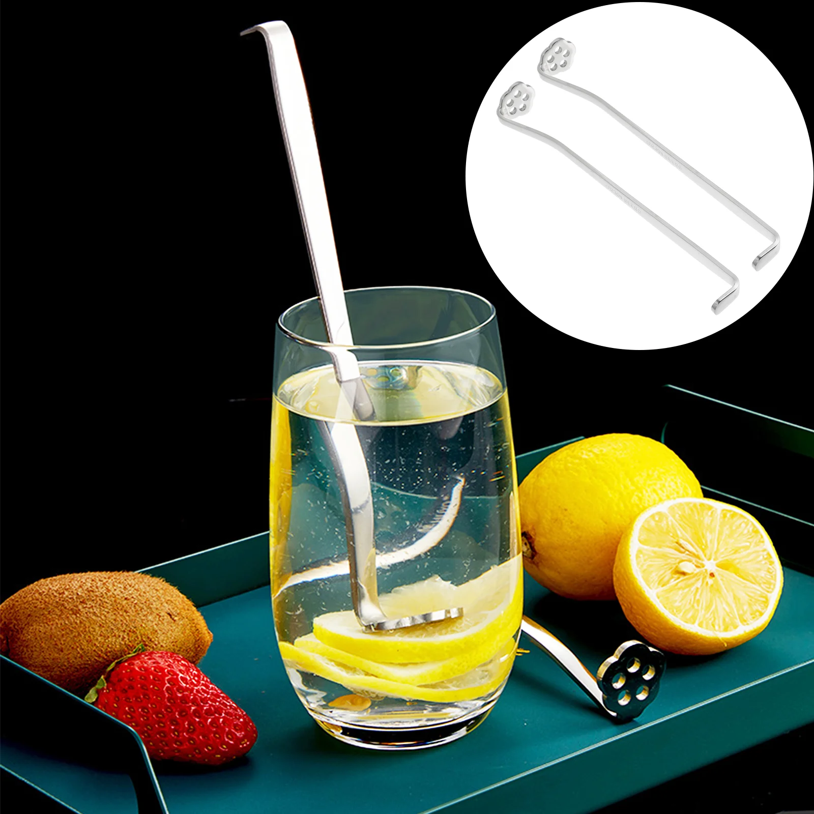 

2 Pcs Lemon Press Hand Pressure Juicer Fruit Juicers Portable Mango Stirring Sticks Stainless Steel Kitchen