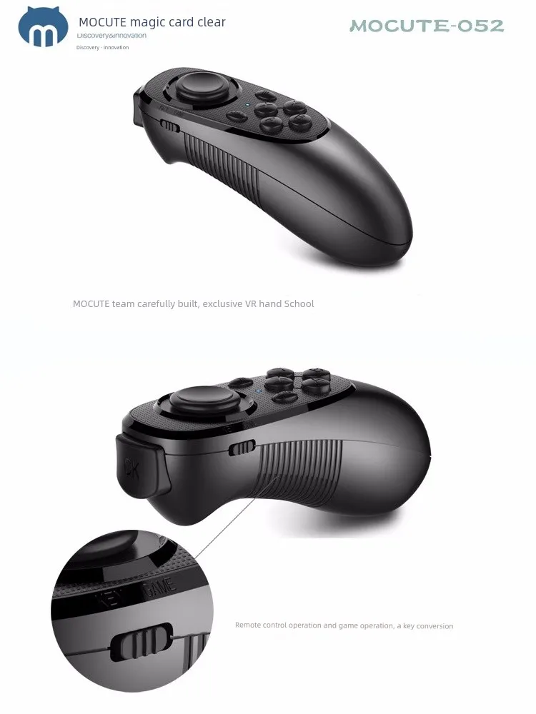 Magic Carter Android Bluetooth ゲームパッド: 7 キー、充電式、チェック柄、4 機能、ストラップ。