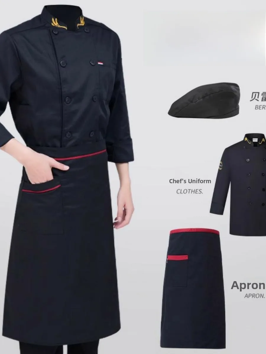 

Мужская летняя униформа для поваров с длинным или коротким рукавом для ресторанов, пекарен, отелей, кухонь, кулинарных школ