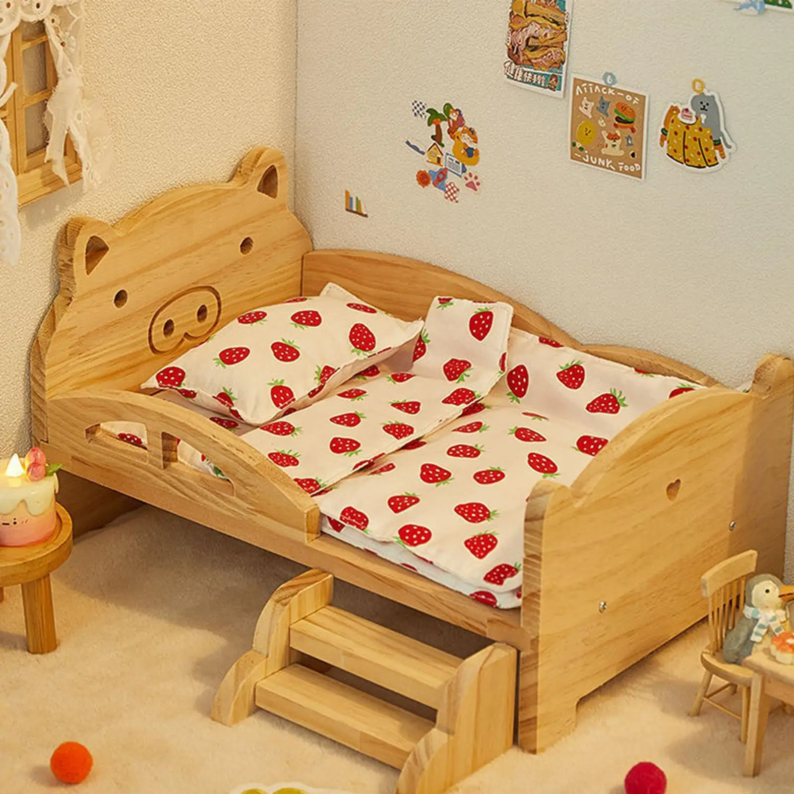 

Hamster Bed Animal Wood Resting Furniture Wooden Dwarf Living Bed For Hamster Guinea Hedgehog Chinchilla Gerbil Bunny Ferret