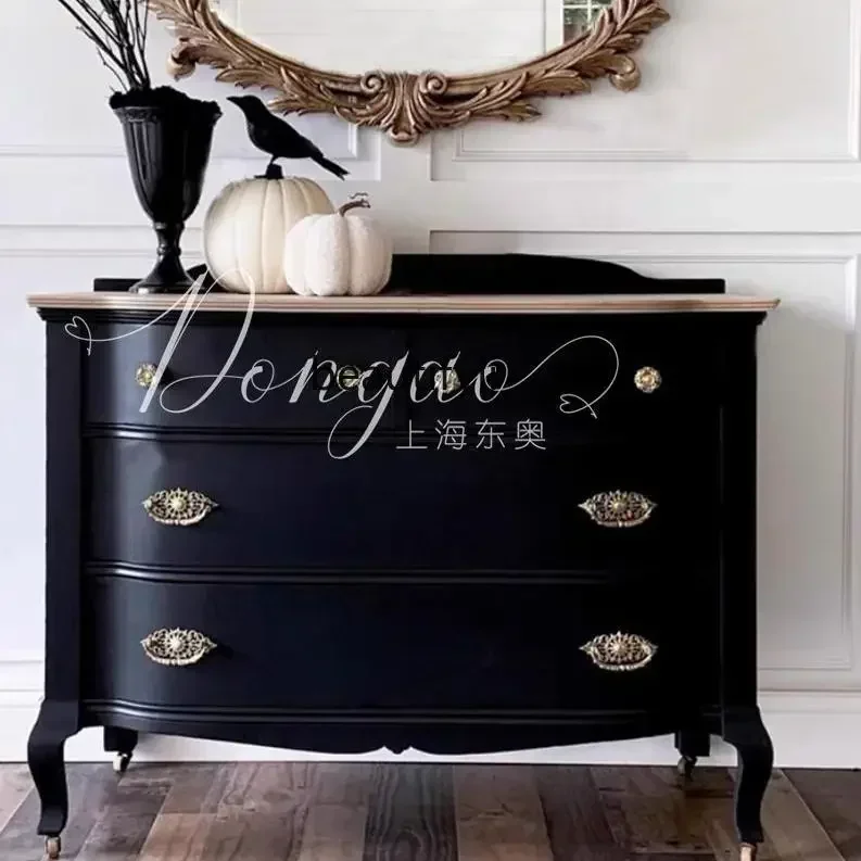 xz1X1French retro solid wood chest/neoclassical drawer storage decorative cabinet entrance cabinet