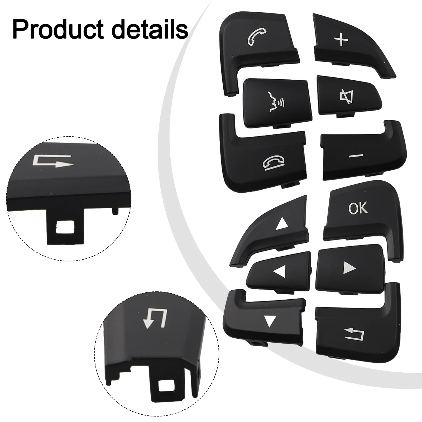

Automotive Accessories As Picture Shows Car Button Cover Brand New Condition Easy Installation For Mercedes A-Class