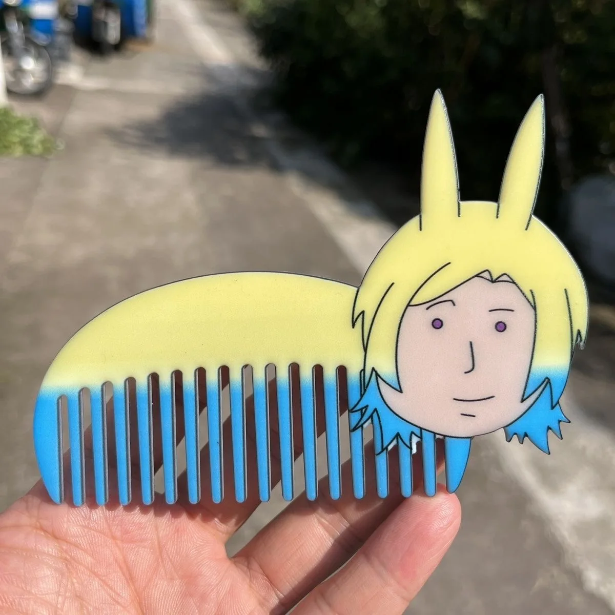 

【 Двусторонняя печать 】 Расческа для косплея Blue Lock Series Blue prison Caesar Fan! Абстрактная подача друзей, коллекционирование подарков