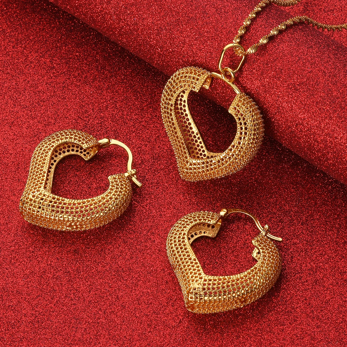 العصرية أقراط قلادة للنساء مجموعة قلادة الذهب اللون دبي مجوهرات مع حبل أسود الاثيوبية ارتداء اليومي هدايا المناسبات #1