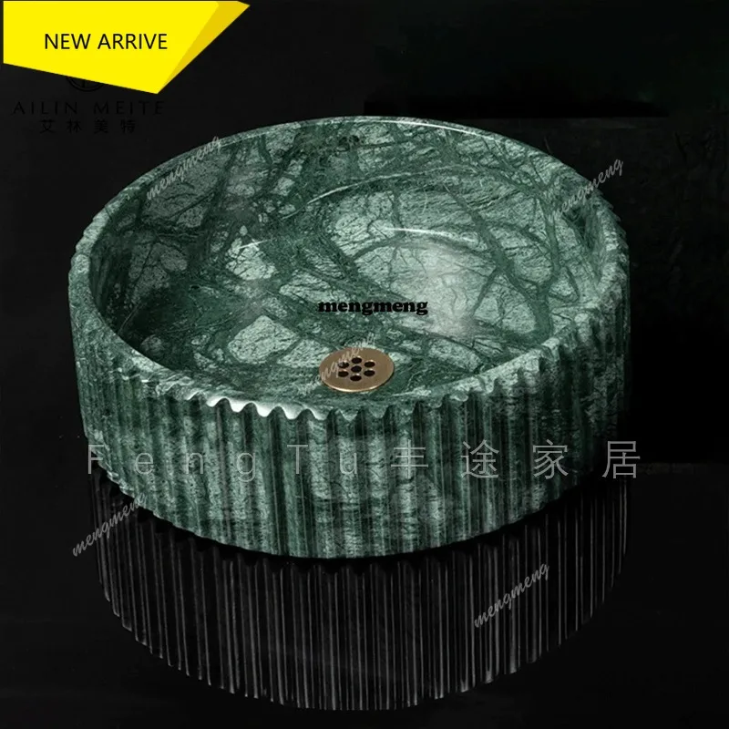 

Мраморная раковина M138: Элитная раковина для вилл и отелей, умывальник для балкона и ванной комнаты