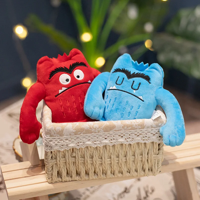 Set von 6 stücke Die Farbe Monster Plushie Spielzeug Gefüllte Puppe Weiche Tier Schlaf Kissen Kinder Baby Beschwichtigen Emotion für kinder Geschenke