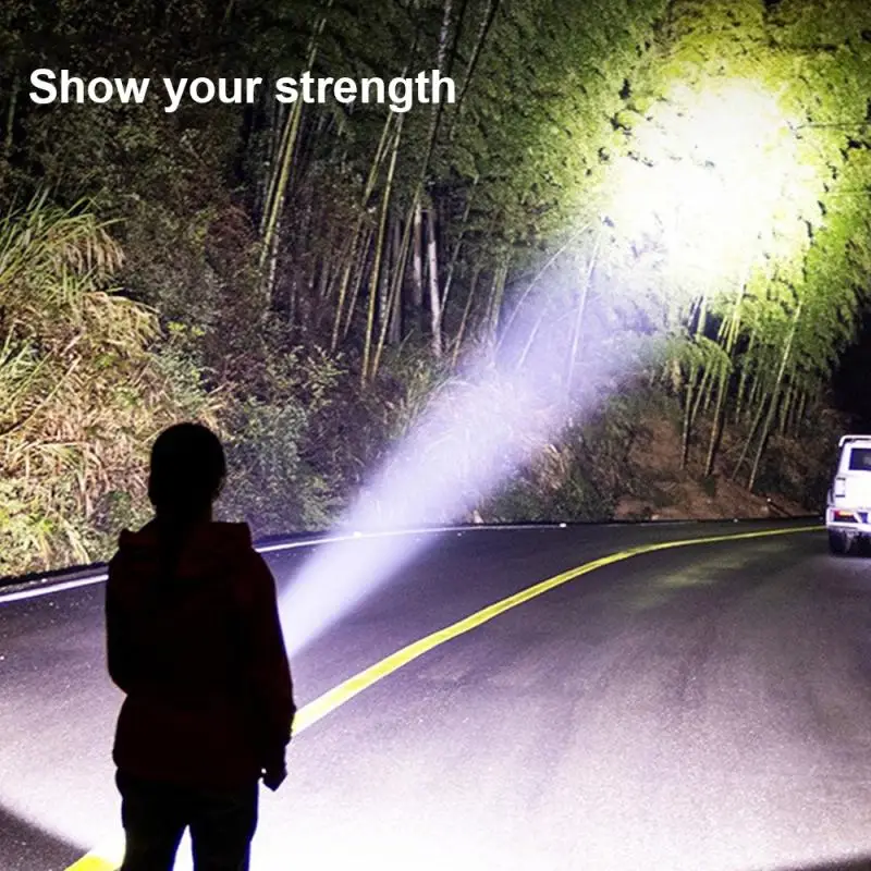 Long Range Flashlight Durable Long-lasting Battery -handed Control Compact Size Clip Design Essential Hiking Clip- Lamp