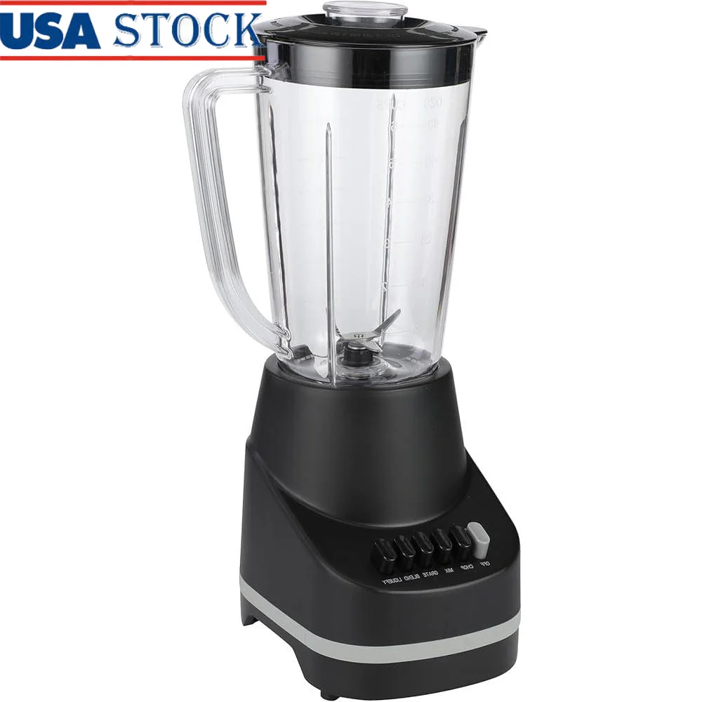 6-Speed High Power Blender with 48 oz Dishwasher Safe Pitcher Stainless Steel Blades Skid Resistant Feet Measuring Cap Ideal