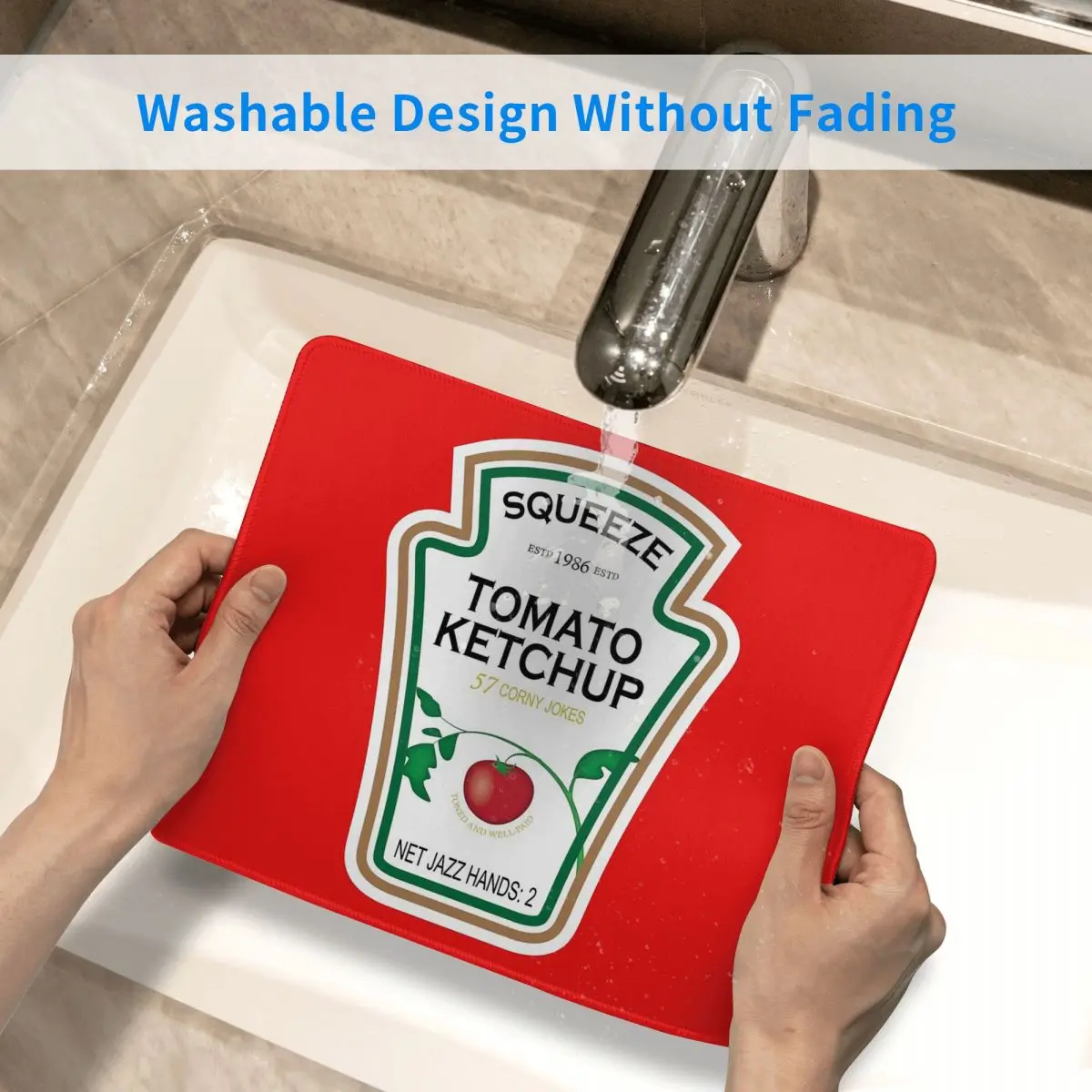 مضحك الكاتشب تسمية ماوس الوسادة الكمبيوتر لوحة المفاتيح ماوس حصيرة ألعاب الكمبيوتر المحمول مكتب حصيرة مكتب الملحقات الجدول الحصير