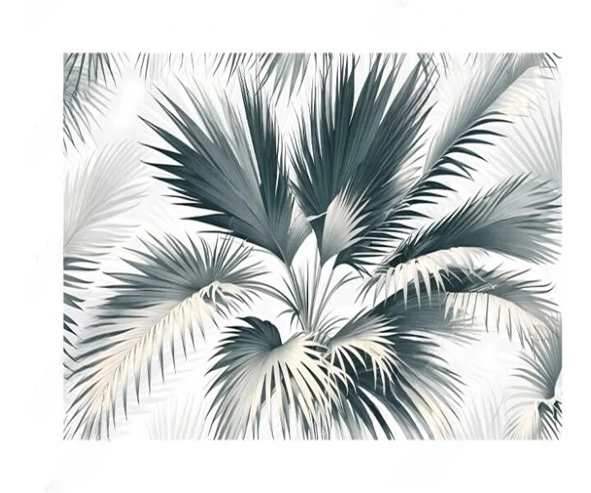 Custom size wallpaper Pastoral hand-painted tropical plant leaves TV background wall mural Painter House decoration 3d wallpaper