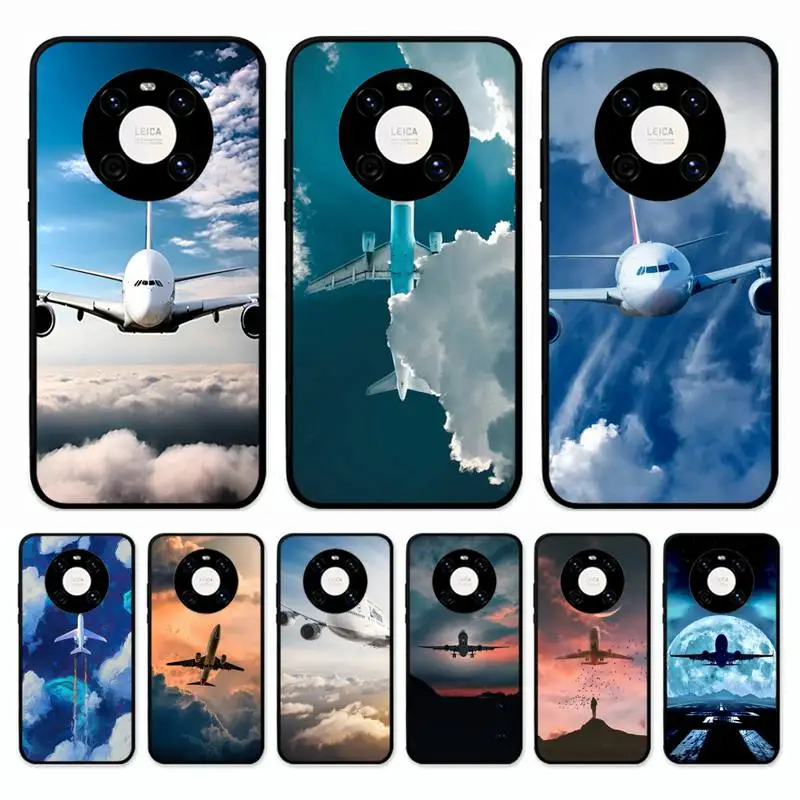 Aircraft Airplane Phone Case for Huawei Mate 20 10 9 40 30 lite pro X Nova 2 3i 7se