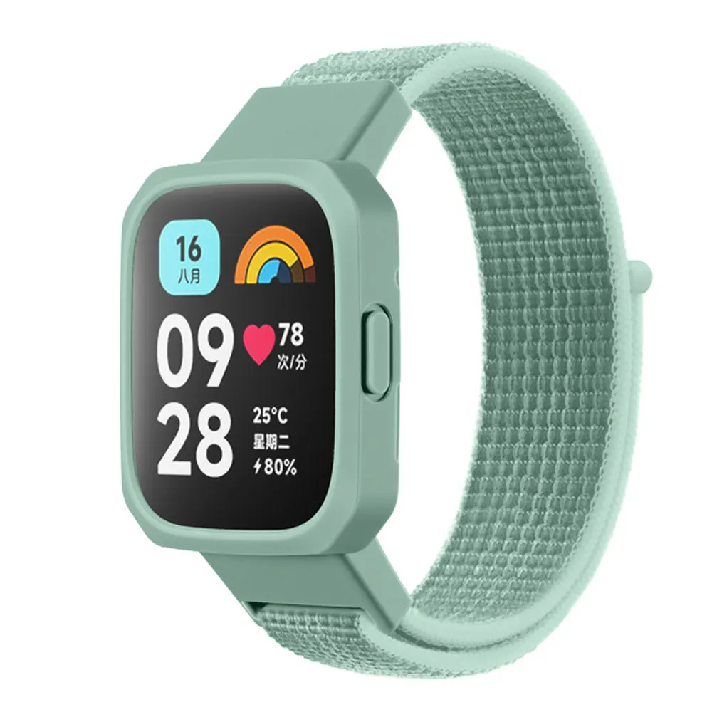 Braccialetto ad anello in Nylon + custodia per Redmi Watch 3 cinturino di ricambio per cinturino Smart Watch per Redmi Watch 1/2/Mi Watch Lite Wristband Cover