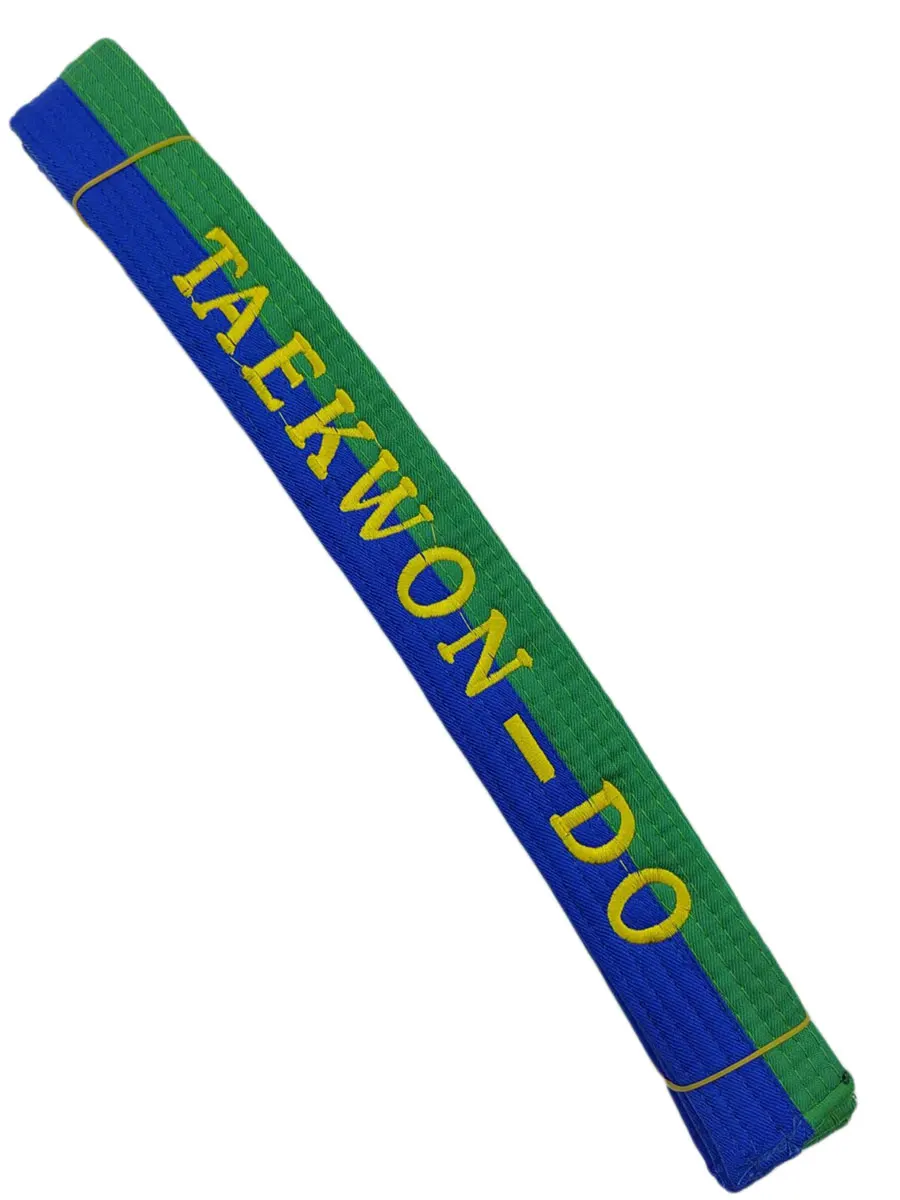 Embroidery Taekwondo Belt WTF ITF Boxing Waistband Girdle Width 4cm Student Test White Yellow Green Blue Red Customization Logo