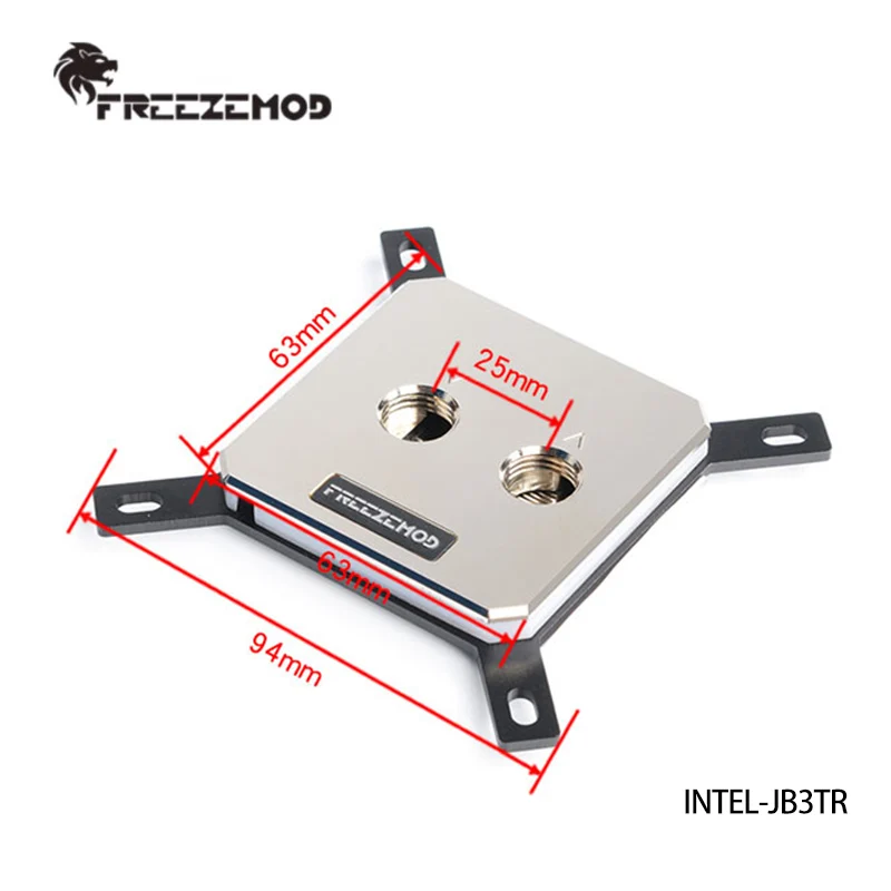 FREEZEMOD Computer CPU Water Cooler Block Full-metal 60*60 Upper Cover with Magic Light Effect RGB. INTEL-JB3TR