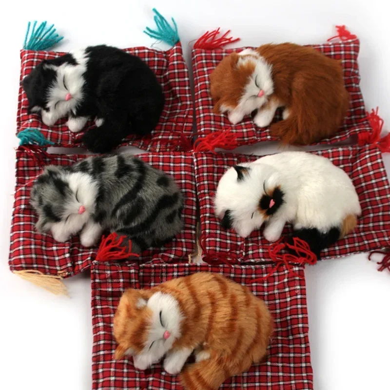 Gato de Pelúcia de Simulação, Brinquedo de Boneco, Presente de Aniversário, Presente Artesanal, Gato Sem Som
