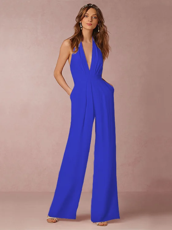 Pantaloni da tuta appesi Ne da donna sexy a vita alta gamba dritta casual colore puro micro elasticizzato senza marchio registrato di marca