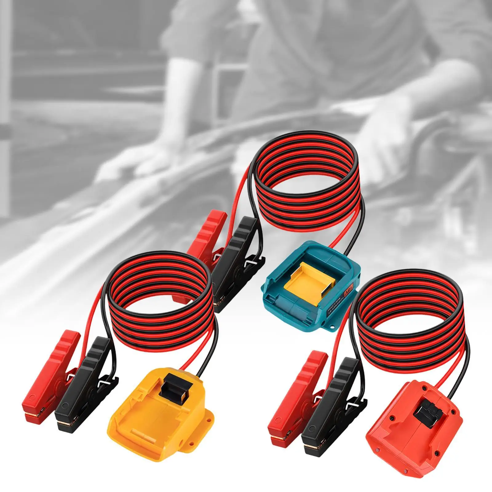 Power Battery Adapter Accessory for Boat RV Secure Grip 1.8M 12 AWG Car Cable 100A Clamp with Clips